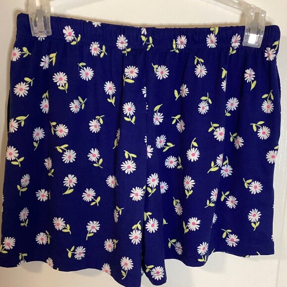 Kate Spade Women's Blue White Daisy Floral 2 Piece Short Leg Pajama Set PJ's - Picture 8 of 11
